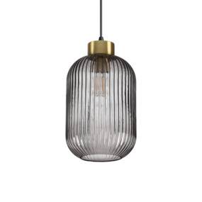 Lampa wisząca Mint 237510 Ideal Lux nowoczesna oprawa z dymionego szkła