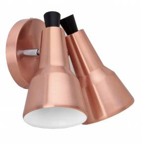 Kinkiet Auletta 2 LP-507/2W Light Prestige nowoczesna lampa ścienna w kolorze miedzianym