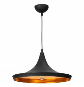 Lampa wisząca Sona LP-42012/1P Light Prestige czarno-złota oprawa w nowoczesnym stylu