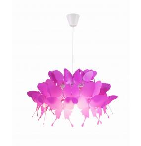 Lampa wisząca Farfalla LP-3439/1P Light Prestige różowa oprawa w stylu design