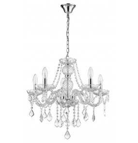 Żyrandol Cristallo 5 LP-2940/5P Light Prestige transparentna oprawa w eleganckim stylu