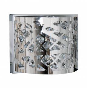 Kinkiet Kair LP-3980/1W Light Prestige kryształowa lampa ścienna w kolorze srebrnym