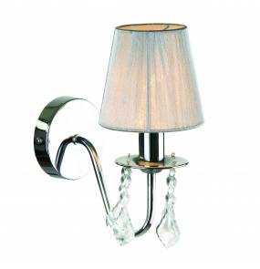 Kinkiet Mona P-5005/1W Light Prestige elegancka lampa ścienna w kolorze srebrnym