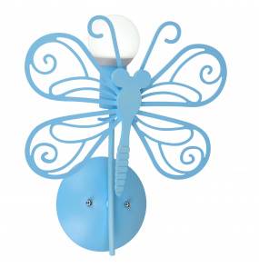 Kinkiet Motylek LP-14031/1W Light Prestige niebieska lampa ścienna z motylkiem