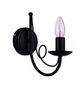 Kinkiet Perła LP-020/1W Light Prestige klasyczne lampa ścienna w kolorze czarnym