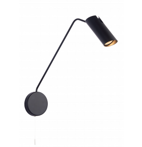 Kinkiet Futuro LP-17001/1WL BK Light Prestige minimalistyczna lampa ścienna z wysięgnikiem w kolorze czarnym