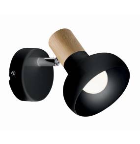 Kinkiet Arezzo LP-1420/1W BK Light Prestige czarna lampa ścienna w minimalistycznym stylu