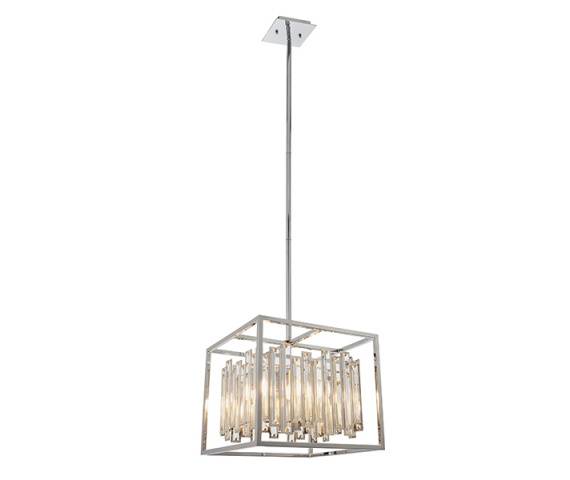 Lampa wisząca Acadia 81930 Endon chromowana oprawa ze szklanymi zdobieniami
