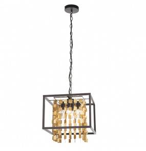Lampa wisząca Daya 81962 Endon czarno-złota geometryczna oprawa w dekoracyjnym stylu
