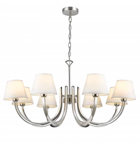 Lampa wisząca ATLANTA P08810NI-WH COSMOLight klasyczna oprawa w kolorze niklu