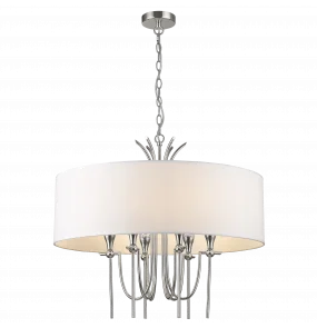 Lampa wisząca LAS VEGAS P06698NI-WH COSMOLight nowoczesna oprawa w kolorze niklu