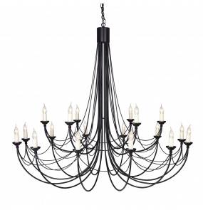 Żyrandol Carisbrooke CB18 BLK Elstead Lighting czarna oprawa w dekoracyjnym stylu