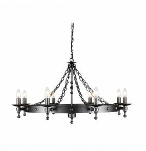 Żyrandol Warwick WR8-GRAPHITE Elstead Lighting klasyczna oprawa w kolorze grafitu