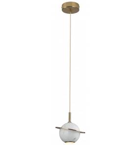 Lampa wisząca URANOS P0413 Maxlight biało-złota oprawa w stylu nowoczesnym