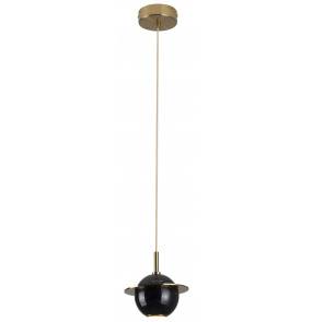 Lampa wisząca URANOS P0414 Maxlight czarno-złota oprawa w stylu nowoczesnym