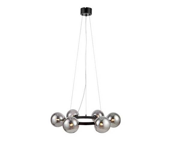 Lampa wisząca CIRCLE Pendant 6L Black/Smoke 108051 Markslojd nowoczesna oprawa wisząca
