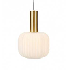 Lampa wisząca SOBER 108123 Pendant Small 1L Brushed Brass/White Markslojd nowoczesna oprawa wisząca zakończona wtyczką