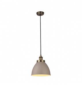 Lampa wisząca Franklin 76328 Endon szaro-mosiężna oprawa w stylu nowoczesnym