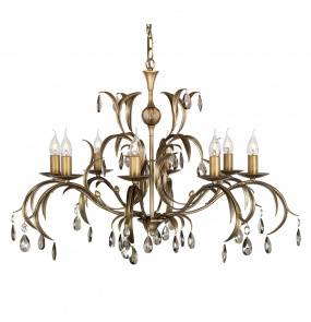 Żyrandol Lily LL8-ANT-BRZ Elstead Lighting dekoracyjna oprawa w klasycznym stylu