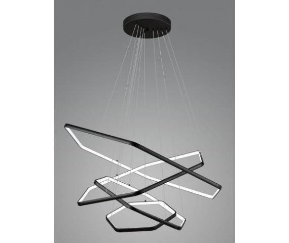 Lampa wisząca GASPAR 4L P1606-4L Auhilon oprawa w kolorze czarnym