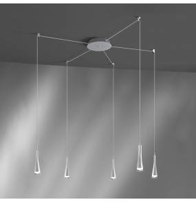 Lampa wisząca Twist 0052.31.BI VIVIDA International nowoczesna lampa wisząca spider/pająk w kolorze białym