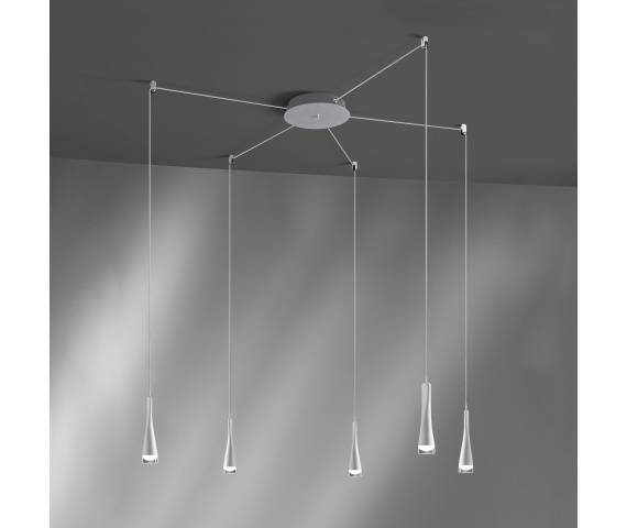 Lampa wisząca Twist 0052.31.BI VIVIDA International nowoczesna lampa wisząca spider/pająk w kolorze białym