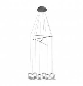Lampa wisząca Maryon 0081.32.BRL VIVIDA International elegancka ośmioramienna lampa wisząca szklana