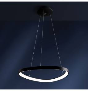 Lampa wisząca Lifering 0083.30.NE VIVIDA International imponująca lampa wisząca czarna LED przekątna 60,6 cm