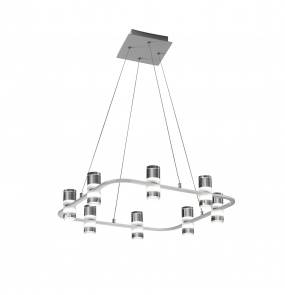 Lampa wisząca Kingfort 0085.30.BI VIVIDA International efektowna lampa wisząca biała LED | 8 kloszy