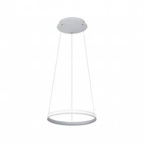Lampa wisząca Lens 0071.30 VIVIDA International minimalistyczna lampa wisząca biała | LED | średnica: 40 cm