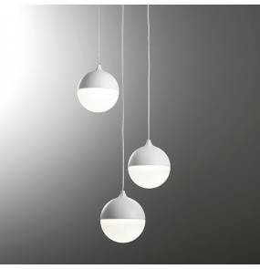 Lampa wisząca Sky Fall 0021.31 VIVIDA International minimalistyczna potrójna lampa wisząca biała | LED | 