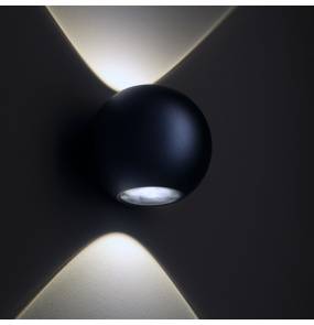 Kinkiet Sky Fall Lens 0021.10.NE DIM VIVIDA International minimalistyczny kinkiet w kolorze czarnym | LED | możliwość ściemniania