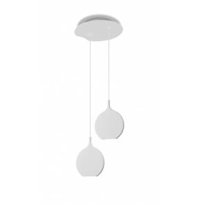 Lampa wisząca Smash  0038.31 VIVIDA International elegancka lampa wisząca podwójna biała | LED 