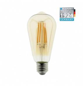 Żarówka LED E27 8W 2300K ST64 Filament Amber Glass Ściemnialna BLAUPUNKT 