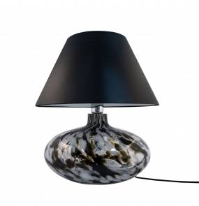 Lampa stołowa ADANA KREZLE 5525BK szklana, dekoracyjna oprawa z czarnym kloszem ZUMA LINE