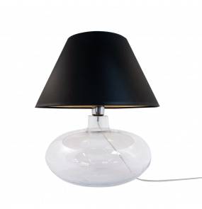 Lampa stołowa ADANA TRANSPARENT 5520BKGO E27 szklana oprawa z czarnym kloszem ZUMA LINE