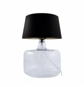 Lampa stołowa BATUMI TRANSPARENT 5529BKGO szklana oprawa z czarnym kloszem ZUMA LINE