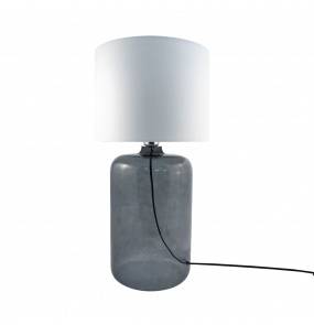 Lampa stołowa AMARSA GRAFIT 5509WH szklana, dymiona oprawa z białym kloszem ZUMA LINE