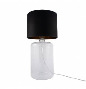 Lampa stołowa AMARSA TRANSPARENT 5508BKGO szklana oprawa z czarnym kloszem ZUMA LINE