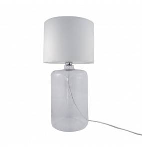 Lampa stołowa AMARSA TRANSPARENT 5506WH szklana oprawa z białym kloszem ZUMA LINE