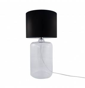 Lampa stołowa AMARSA TRANSPARENT 5507BK szklana oprawa z czarnym kloszem ZUMA LINE