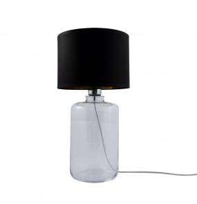 Lampa stołowa SAMASUN TRANSPARENT 5502BKGO szklana oprawa z czarnym kloszem ZUMA LINE