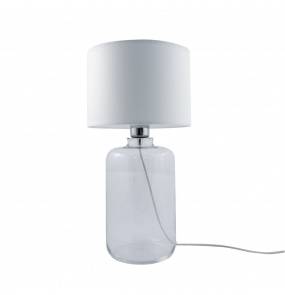 Lampa stołowa SAMASUN TRANSPARENT 5500WH szklana oprawa z białym kloszem ZUMA LINE