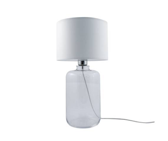 Lampa stołowa SAMASUN TRANSPARENT 5500WH szklana oprawa z białym kloszem ZUMA LINE