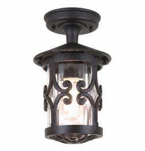Plafon zewnętrzny Hereford BL13A-BLACK Elstead Lighting klasyczna oprawa sufitowa w kolorze czarnym