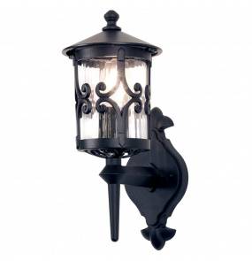 Kinkiet zewnętrzny Hereford BL10-BLACK Elstead Lighting klasyczna oprawa ścienna w kolorze czarnym