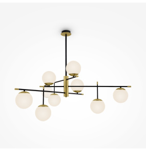 Lampa wisząca NOSTALGIA MOD048PL-09G oprawa w kolorze czerni i złota MAYTONI