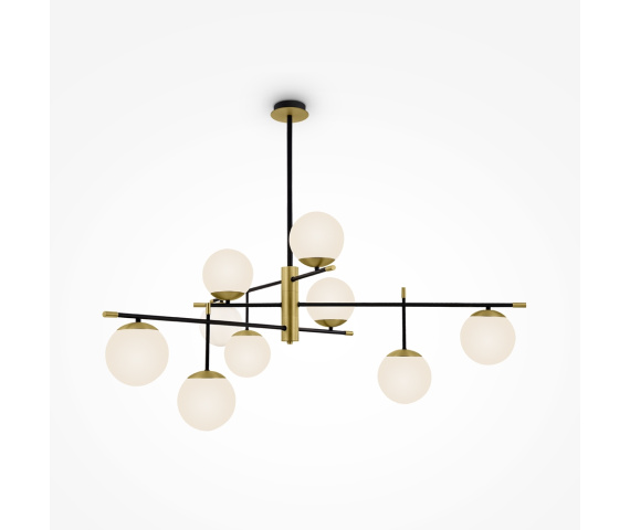 Lampa wisząca NOSTALGIA MOD048PL-09G oprawa w kolorze czerni i złota MAYTONI