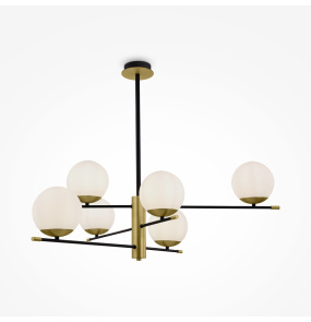 Lampa wisząca NOSTALGIA MOD048PL-06G oprawa w kolorze czerni i złota MAYTONI