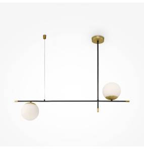 Lampa wisząca NOSTALGIA MOD048PL-02G oprawa w kolorze czerni i złota MAYTONI